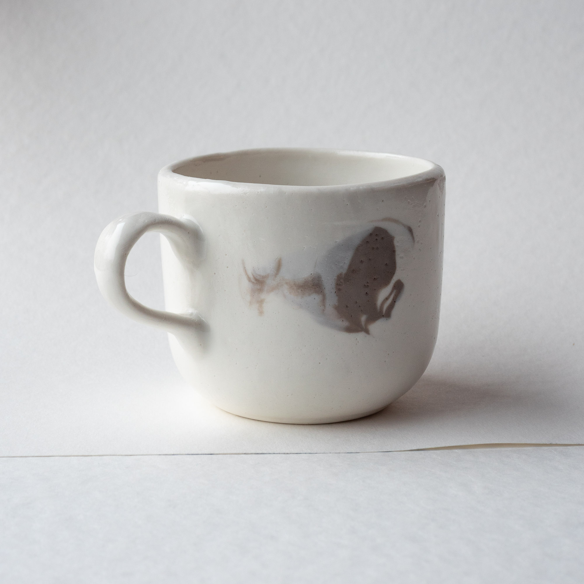 Skaite Mug 08 that got too friendly with the kiln shelves - Image 5