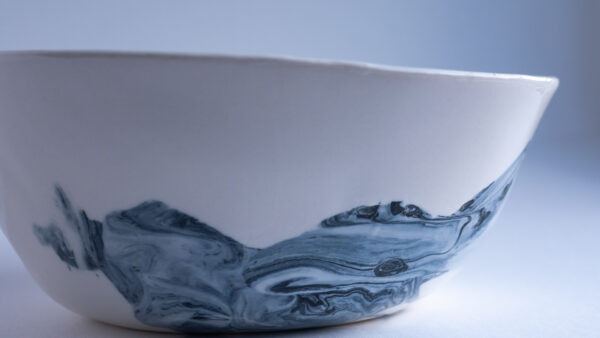 Studio Bowl 01 with diamond powered artistic interventions