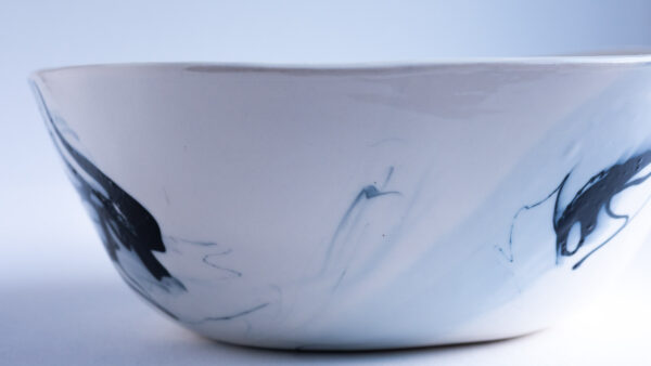 Studio Bowl 01 with diamond powered artistic interventions