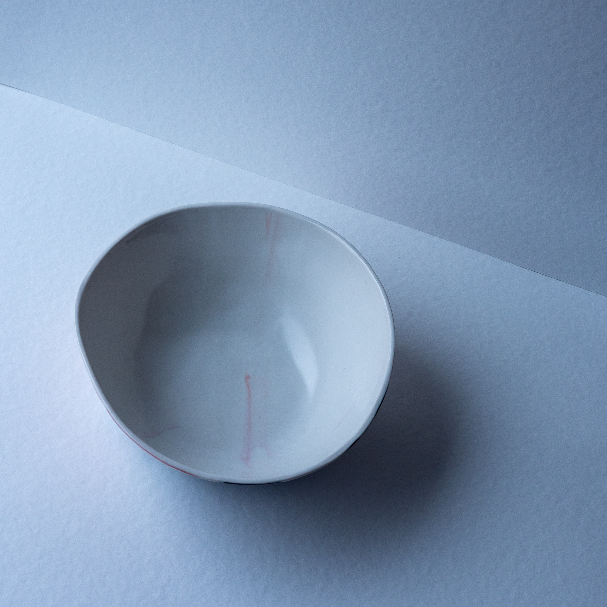 Swirling Pink and Black Studio Bowl 04 - Image 2