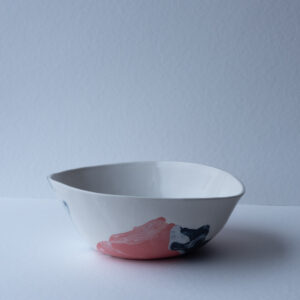 Swirling Pink and Black Studio Bowl 04 - Image 3