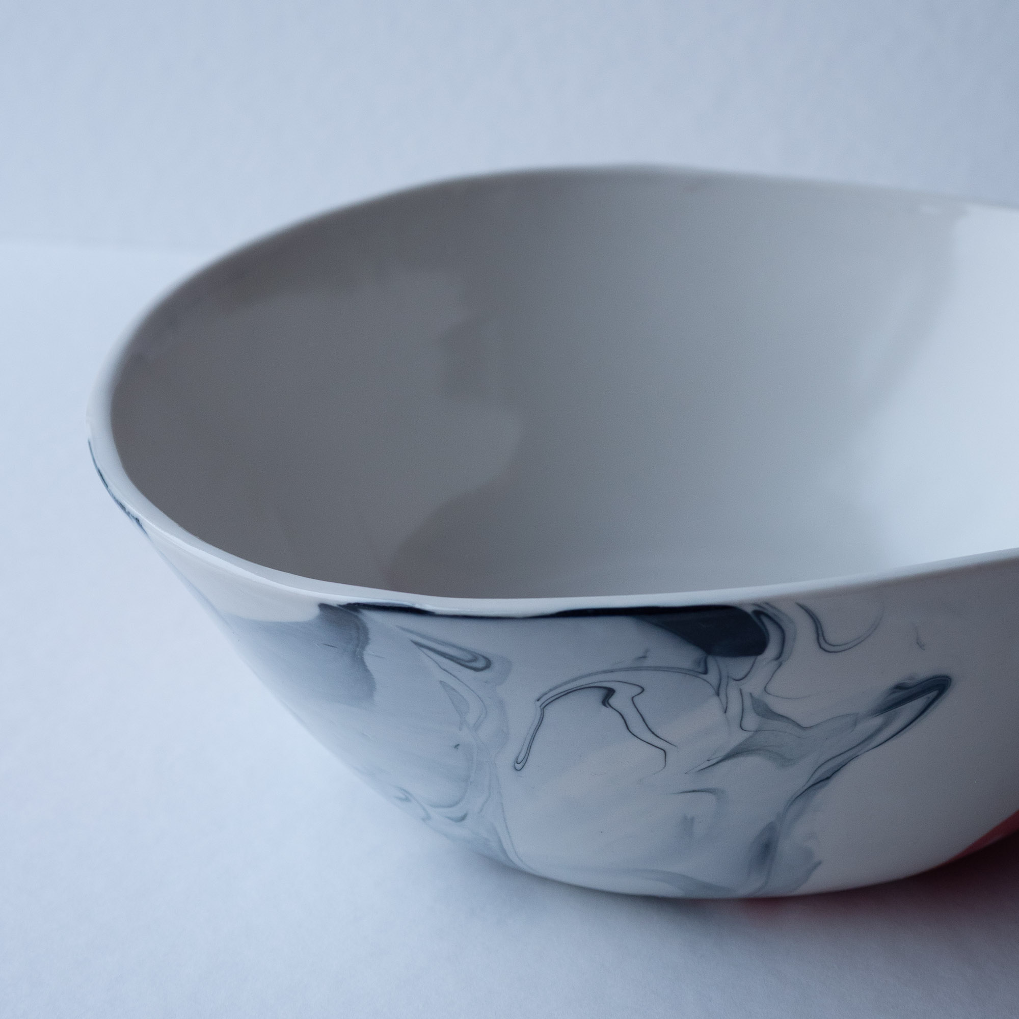 Swirling Pink and Black Studio Bowl 04 - Image 4