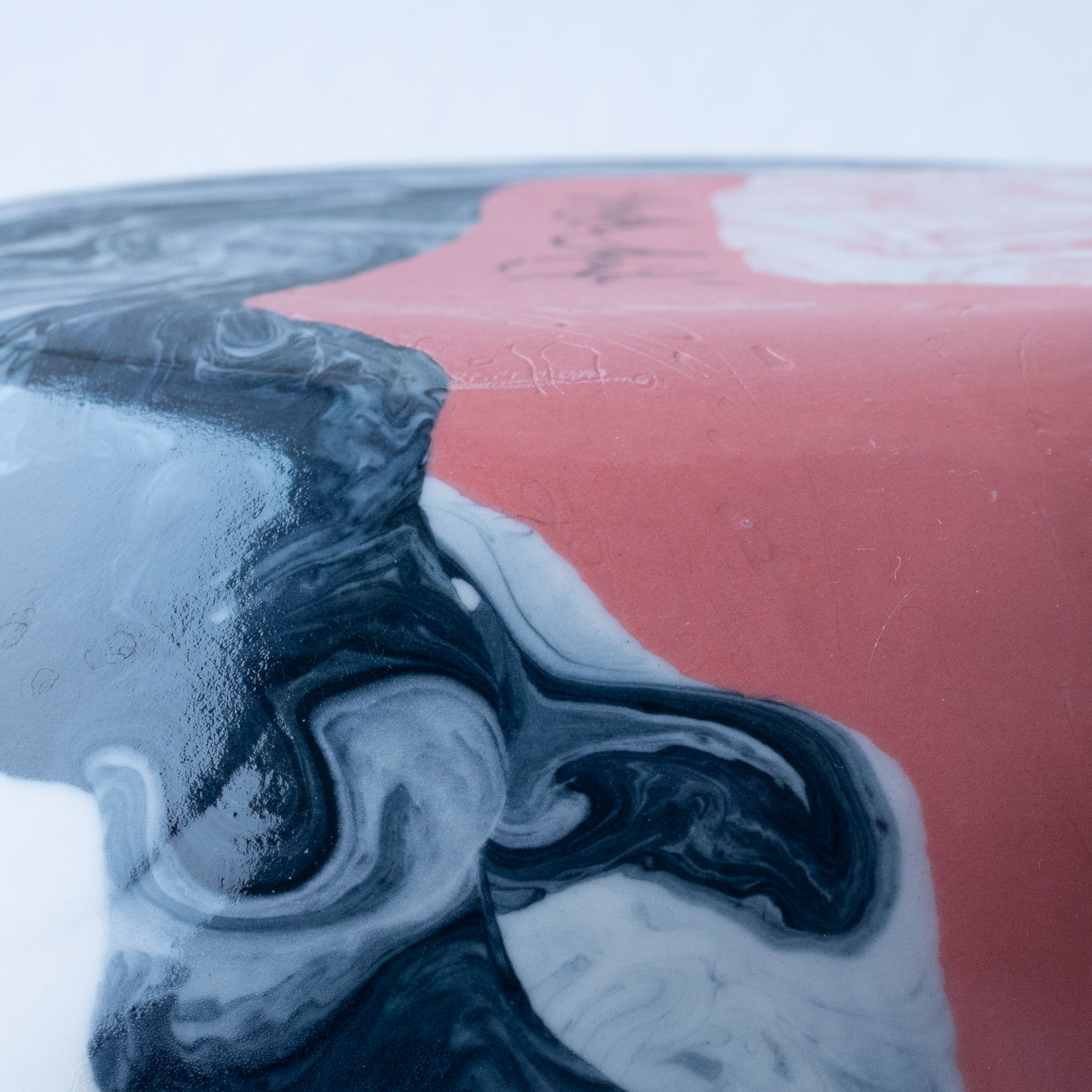 Swirling Pink and Black Studio Bowl 04 - Image 8